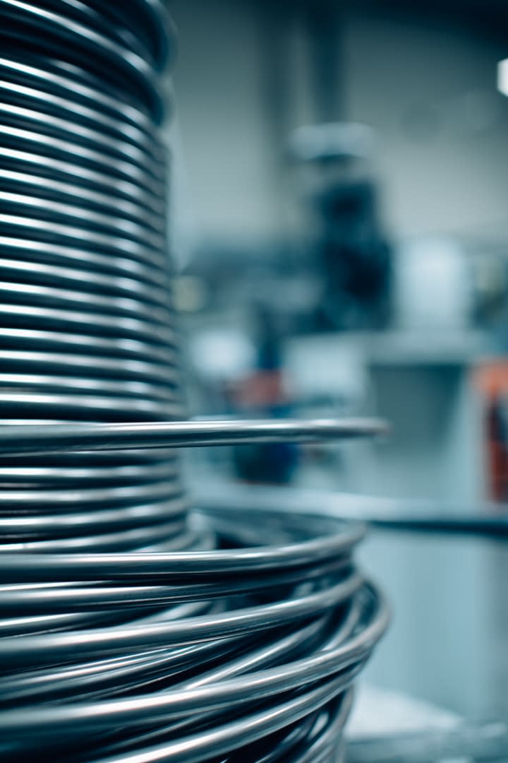 Travail du fil métallique : bobine de fil chez CFT Industrie